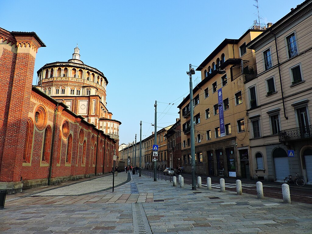 Scorcio di Corso Magenta presso Basilica di Santa Maria delle Grazie