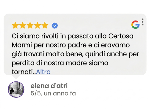 Recensioni con 5 stelle per servizio funebre con onoranze funebri Musocco a Milano