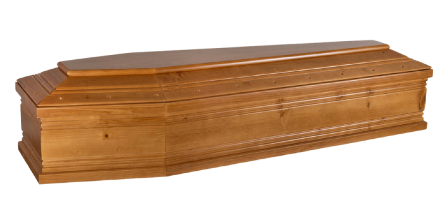 Cofano funebre in legno finitura liscia - Onoranze Funebri Musocco Milano