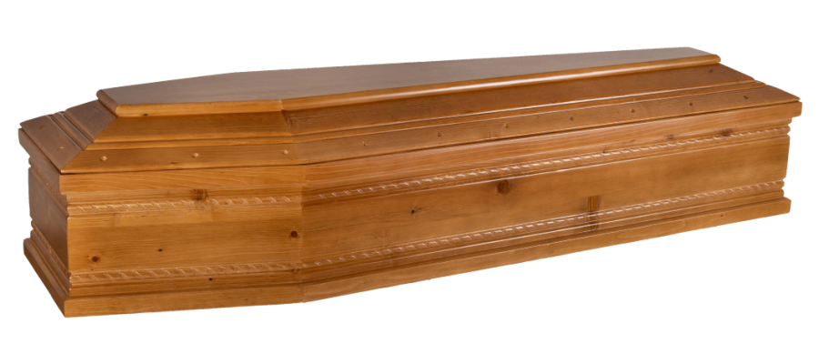 Cofano funebre in legno naturale finitura satinata - Onoranze Funebri Musocco Milano