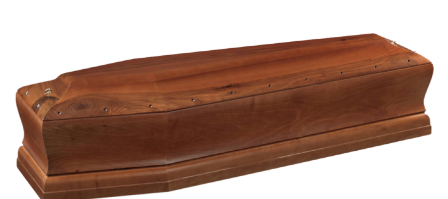 Cofano funebre in legno scuro finitura satinata - Onoranze Funebri Musocco Milano