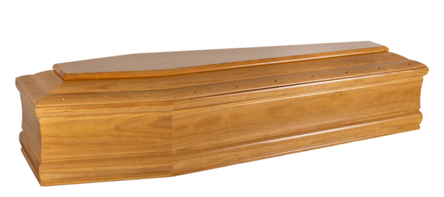 Cofano funebre in legno mogano finitura lucida - Onoranze Funebri Musocco Milano