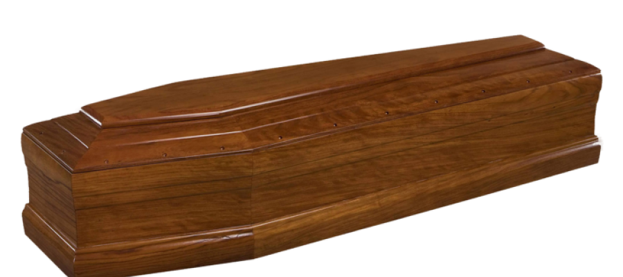 Cofano funebre in legno scuro dal design elegante - Onoranze Funebri Musocco Milano